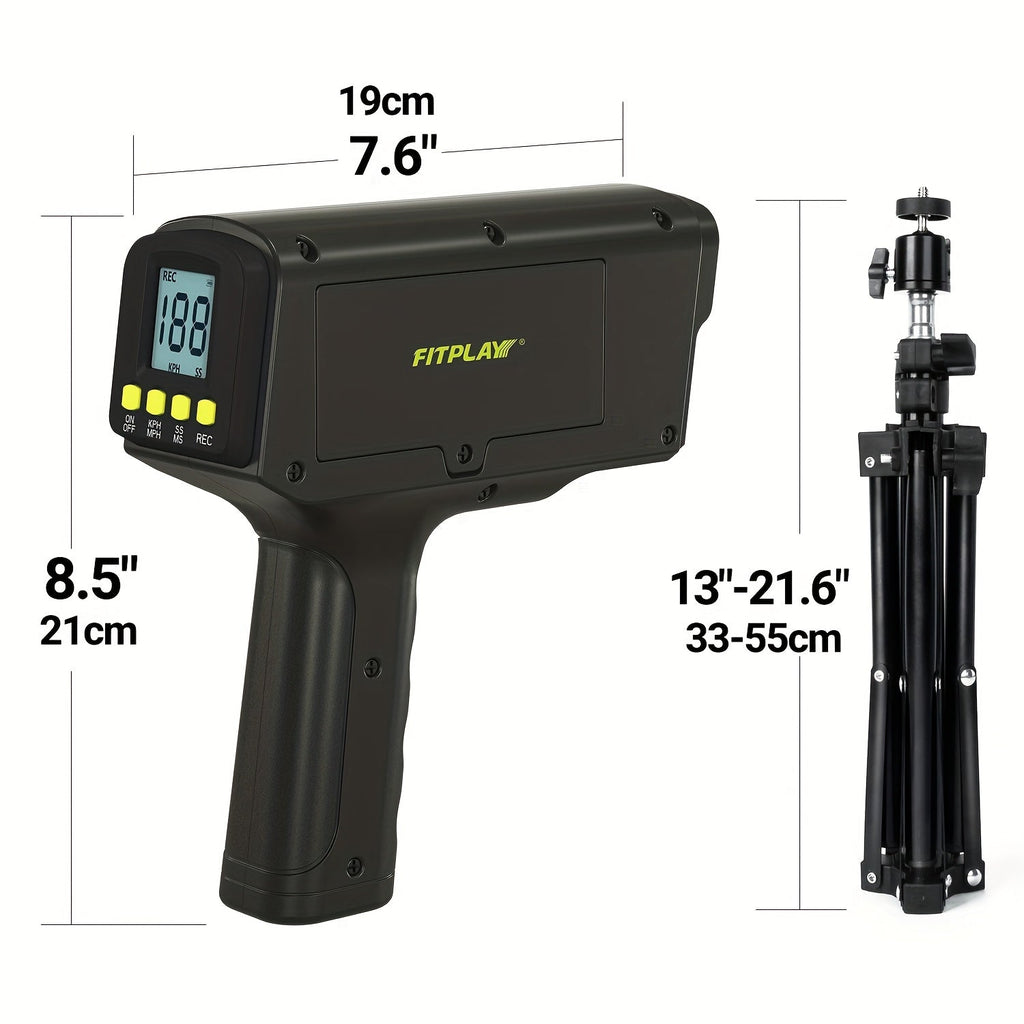 Baseball Radar Gun – LED & LCD Display, Handheld or Tripod Mount