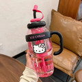 PPSU Straw Water Bottle with Hello Kitty Design – BPA-Free, Large Capacity, Drop-Resistant & Leak-Proof, Easy-Carry Handle, Ideal for Outdoor, Camping, Office & Home Use – Sanrio Kids & Adults Cup