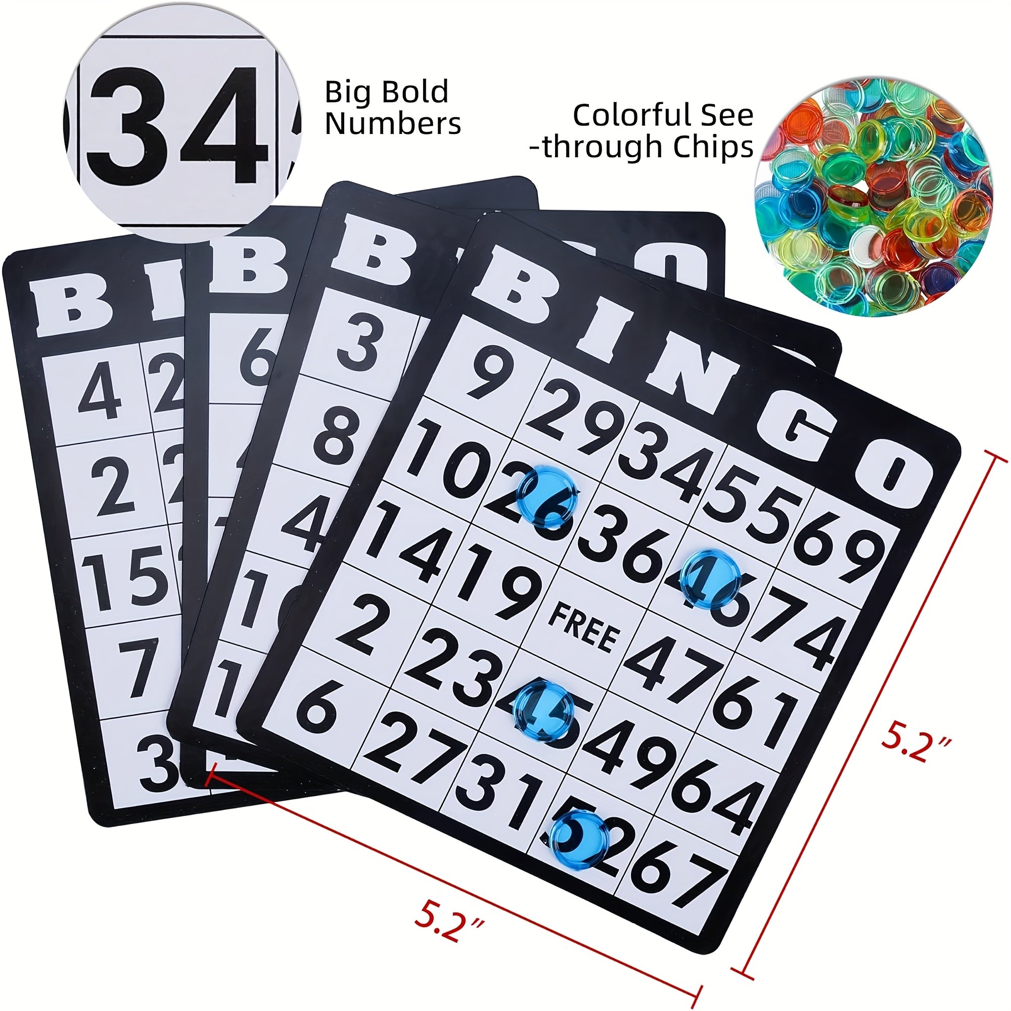 Deluxe Bingo Game Set with Stainless Steel Metal Cage | Includes Bingo Balls Cards & Colorful Chips | Classic Family Board Game for Game Nights Parties and Large Groups