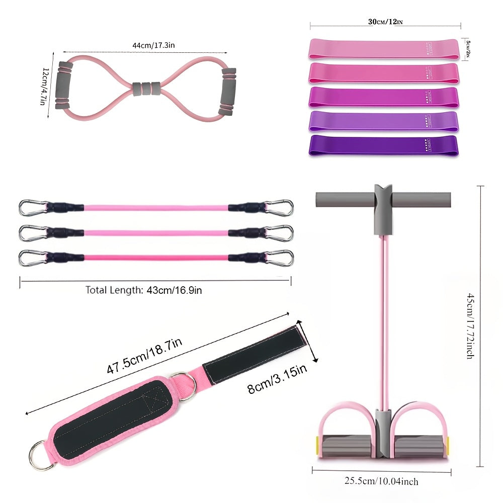 Pilates Workout Equipment for Women – Full Body Home Gym Fitness Set for Leg Training, Abdominal Toning & Arm Slimming, Yoga Strength Training Gear for Home Pilates, Core & Waist Sculpting