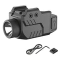 Pistol Light Tactical Flashlight - 800 Lumen USB Rechargeable Handgun Weapon Light with Picatinny Rail Mount for Pistols & Compact Firearms