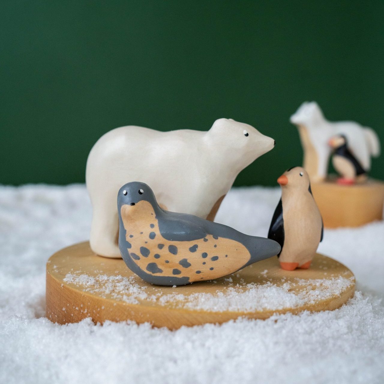 Handmade Wooden Arctic Wolf