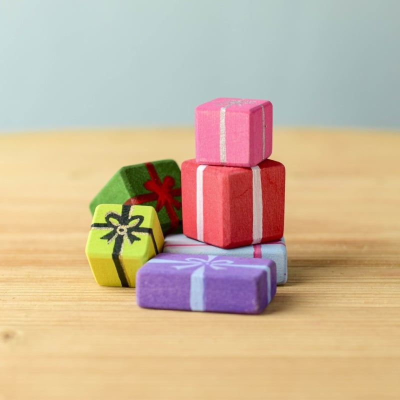 Handmade Wooden Christmas Present Set