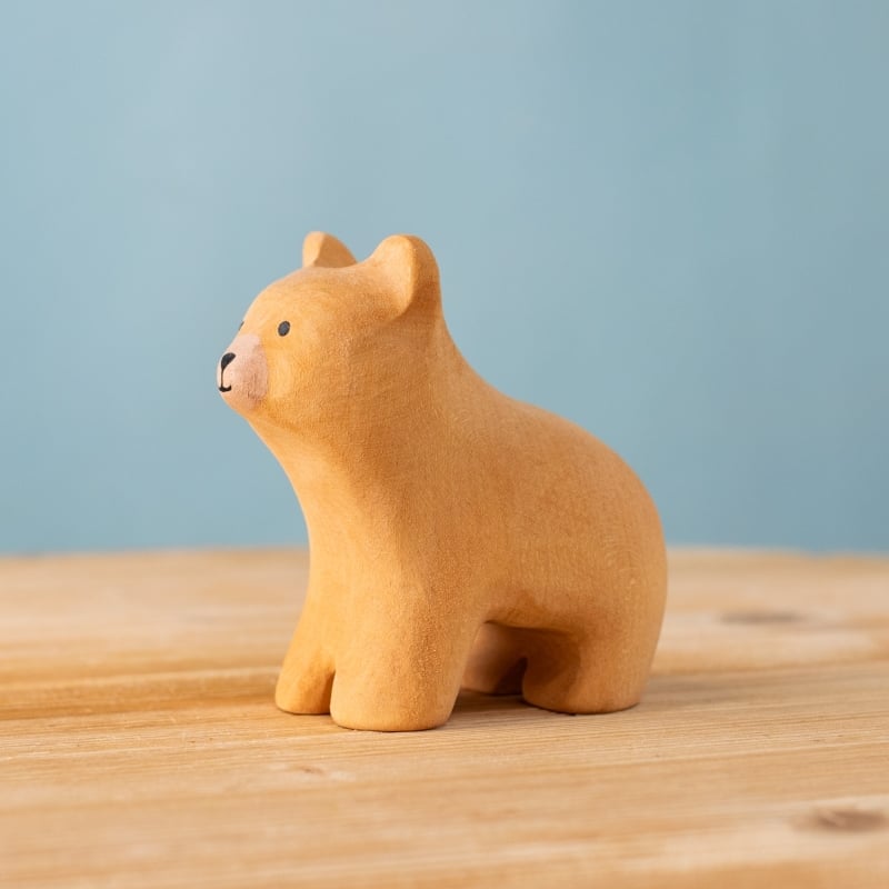 Bumbu Handmade Wooden Curious Bear