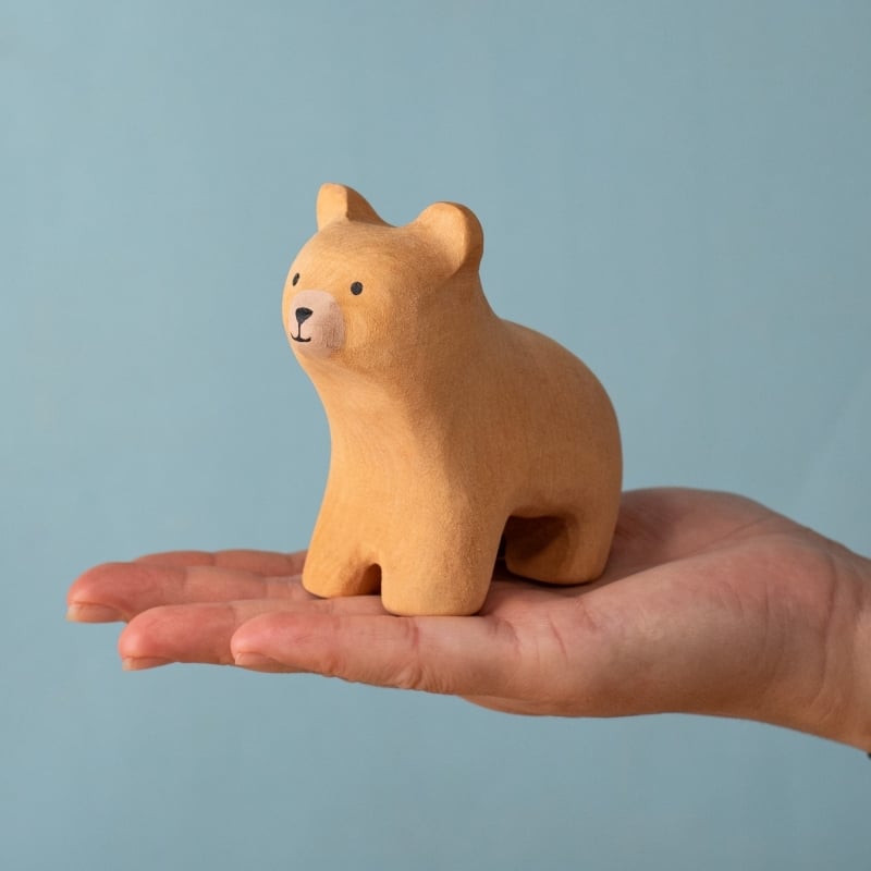 Bumbu Handmade Wooden Curious Bear