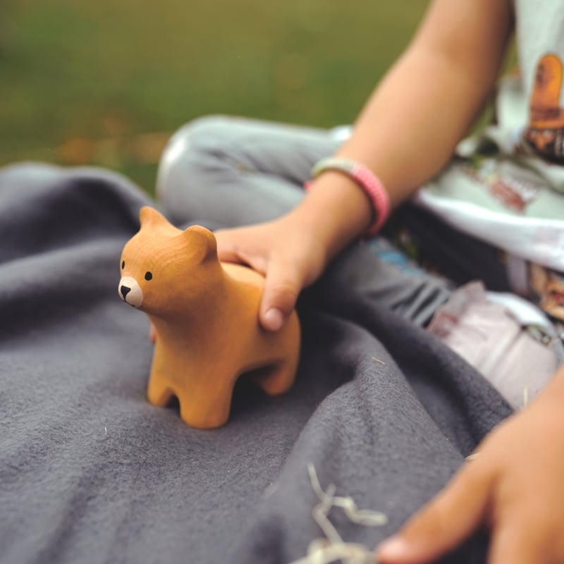 Bumbu Handmade Wooden Curious Bear