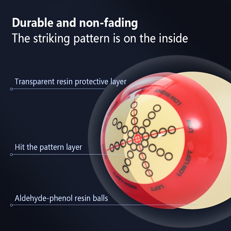 Pool Ball Training Set – American Billiard 8-Ball Practice Cue Ball with Precision Spot Markers, Professional Billiards Accessories for Pool Table, Snooker Training & Christmas Gift