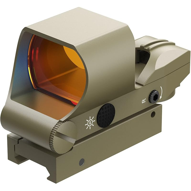Holographic Red Dot Sight 40mm Lens 4 Reticles Day Night Tactical Scope