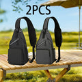 Sling Bag 2 Pack Lightweight Crossbody Backpack for Men Women Oxford Chest Shoulder Daypack Hiking Travel Casual Outdoor Bag Set Dark Grey Light Grey