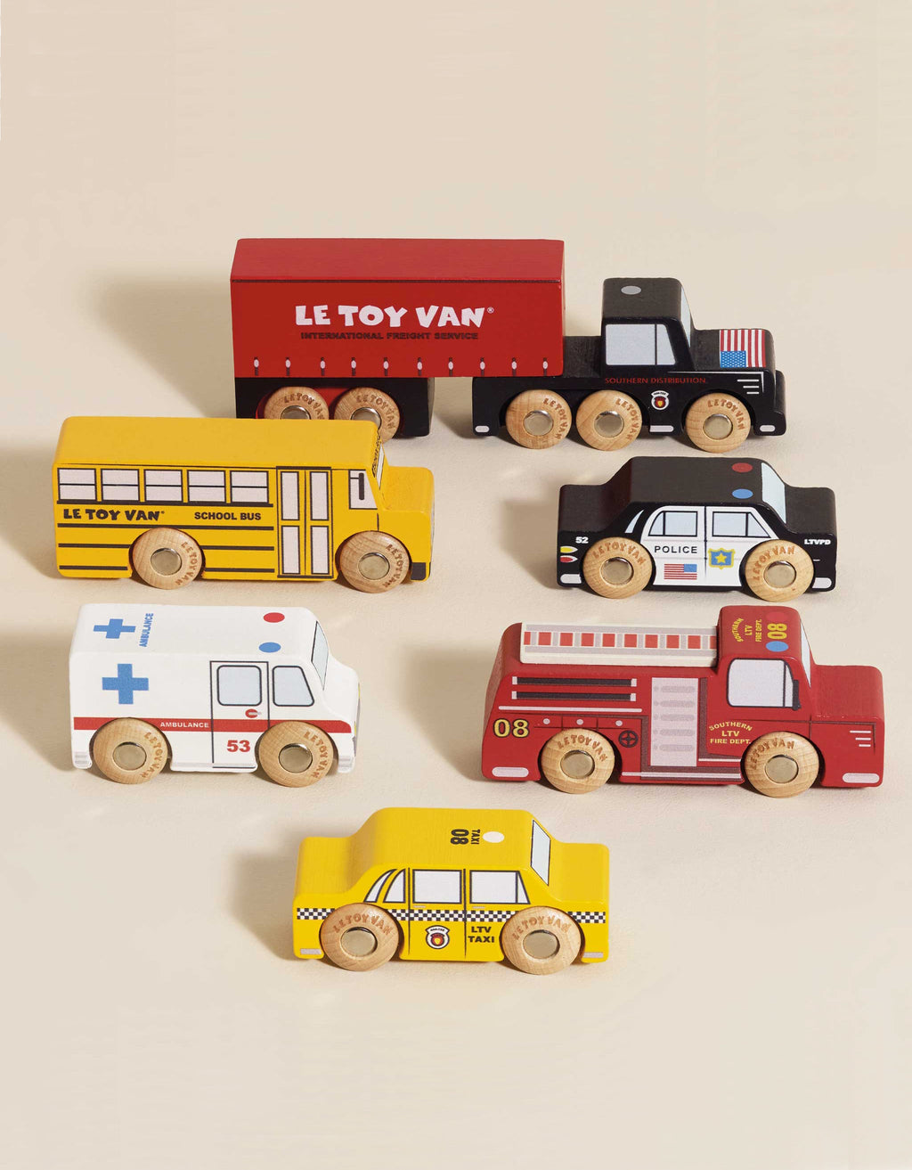 American Wooden Car Set