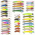 Minnow Fishing Lures Set 43pcs – Plastic Crankbait Hard Baits for Freshwater & Saltwater Angling
