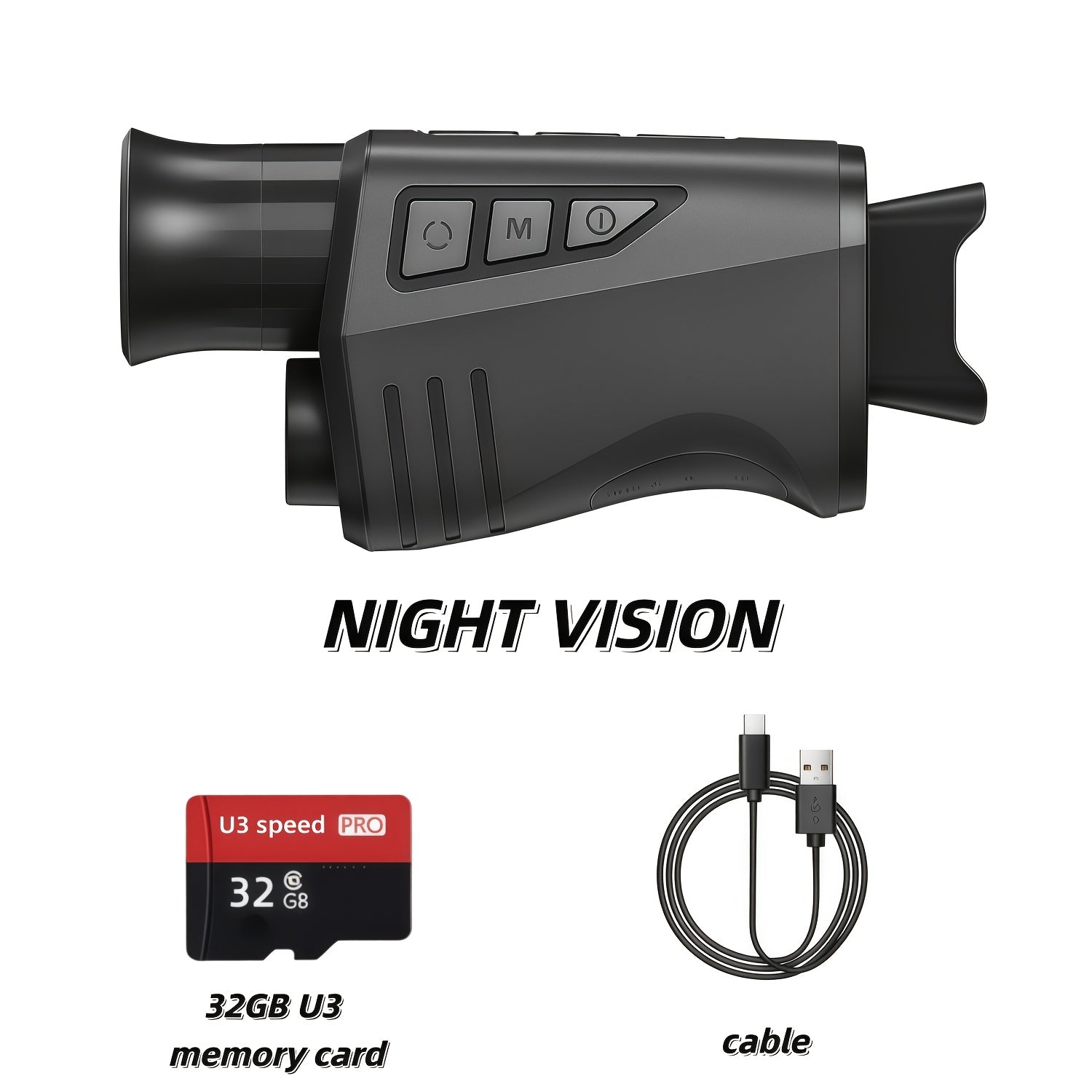 Night Vision Monocular 10x40 IR – 16x Digital Zoom, 32GB Card