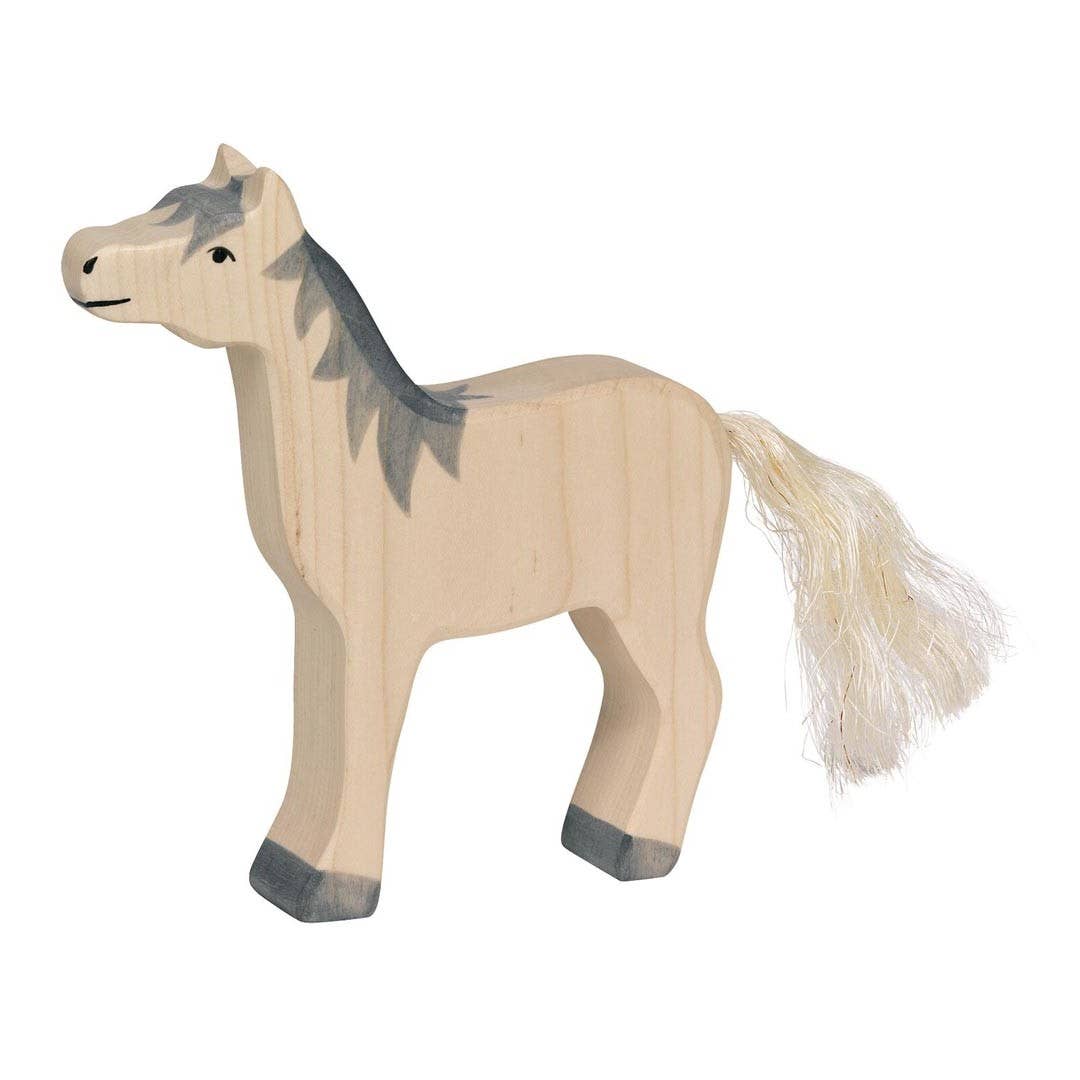 Holztiger Grey Horse, Head Raised