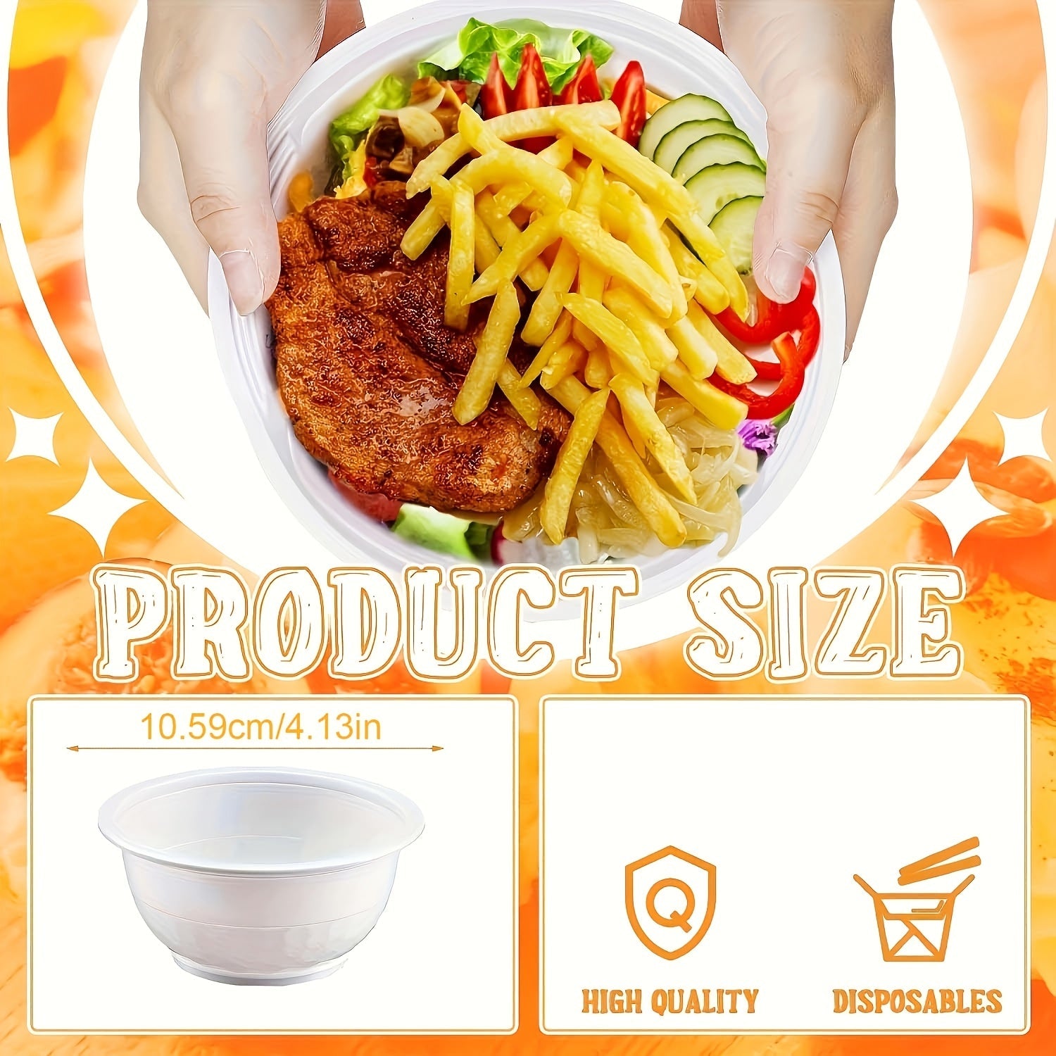 Disposable Plastic Bowls 13oz Soccer Pattern - 240/120 Pack Hard Plastic Party Bowls with Handles, Bulk Serving Bowls for Ice Cream, Salad, Snacks, Camping, BBQ, Picnic Party Supplies