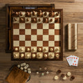 Heirloom Board Game: 7-in-1 (Chess, Checkers, Backgammon, Cribbage, Poker Dice, Cards, Dominoes)