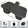 Car Inflatable Mattress Air Bed for Truck SUV MPV Back Seat with 2 Pillows Portable Camping Air Mattress for Road Trips Hiking Backpacking Outdoor Travel Black Dark Blue