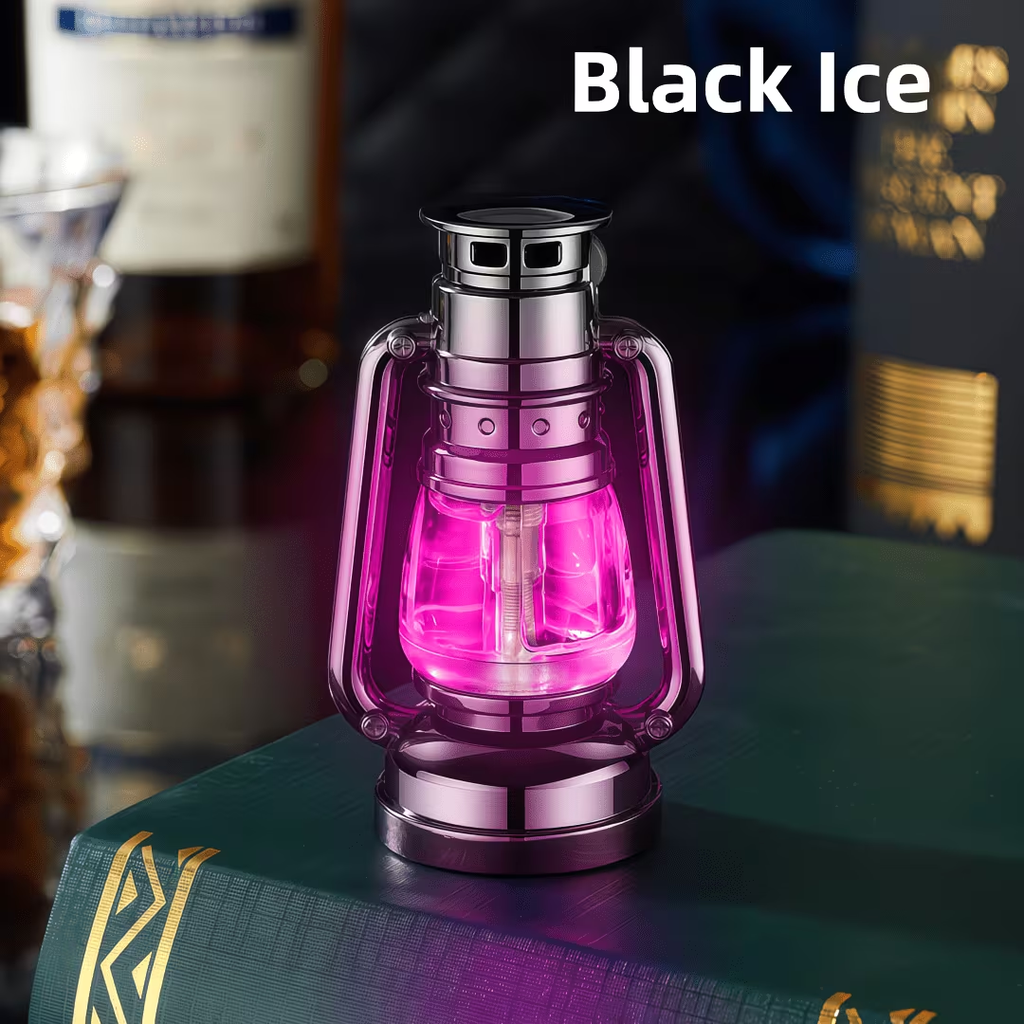 Metal Horse Lantern Lighter Cool Grinding Wheel Design - Refillable Adjustable Flame Windproof Lighter, Creative Mood Light Novelty Lighter Gift Boxed for Camping Outdoor Use, No Fuel Included