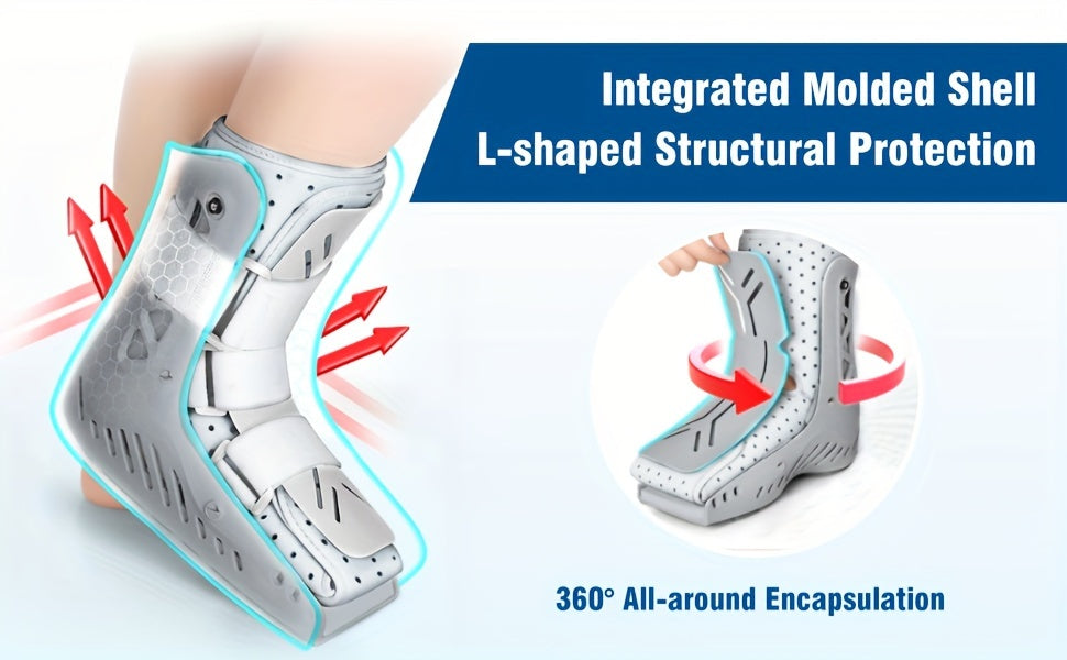 Dual Airbag Ankle Support Brace Adjustable Compression Left Right S L