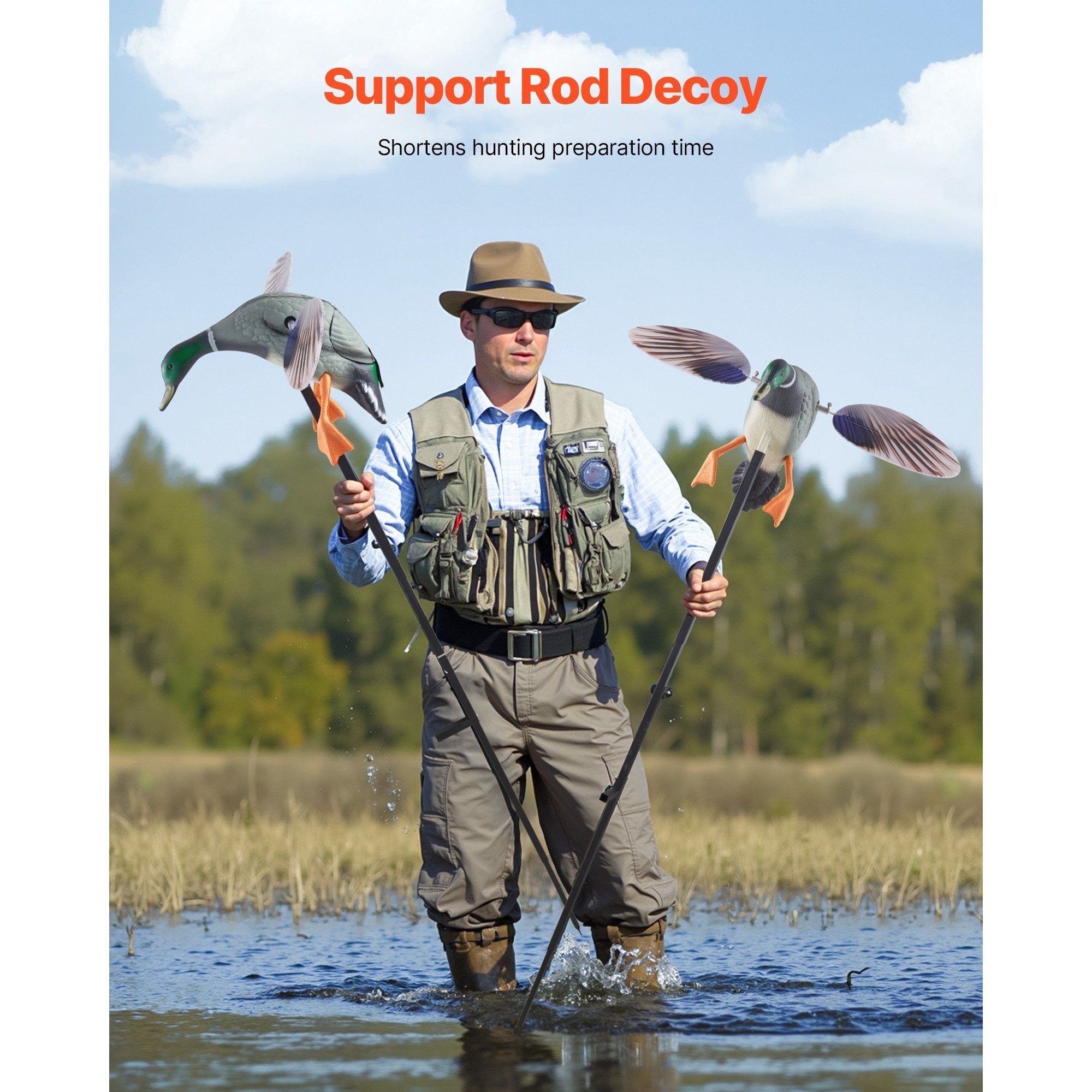 Remote Control Duck Decoy with Spinning Wings – 120M Infrared RC Realistic Teal Hunting Decoy | Bionic Motion Wing Flapping, Head Turning & Water Gliding | HDPE Weatherproof, 13-Hour Battery Life