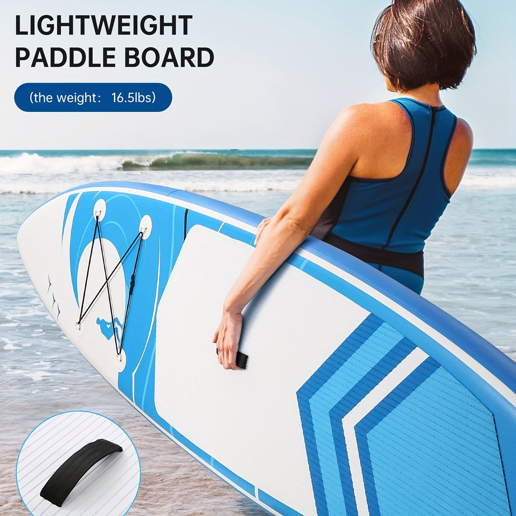 SUP Board 6 Inch Thick 120"x30" – Inflatable Stand Up Paddle Board 375lbs, 2+1 Fin Setup, Full Accessories Kit for Adults Youth Fishing Yoga Surfing Kayak