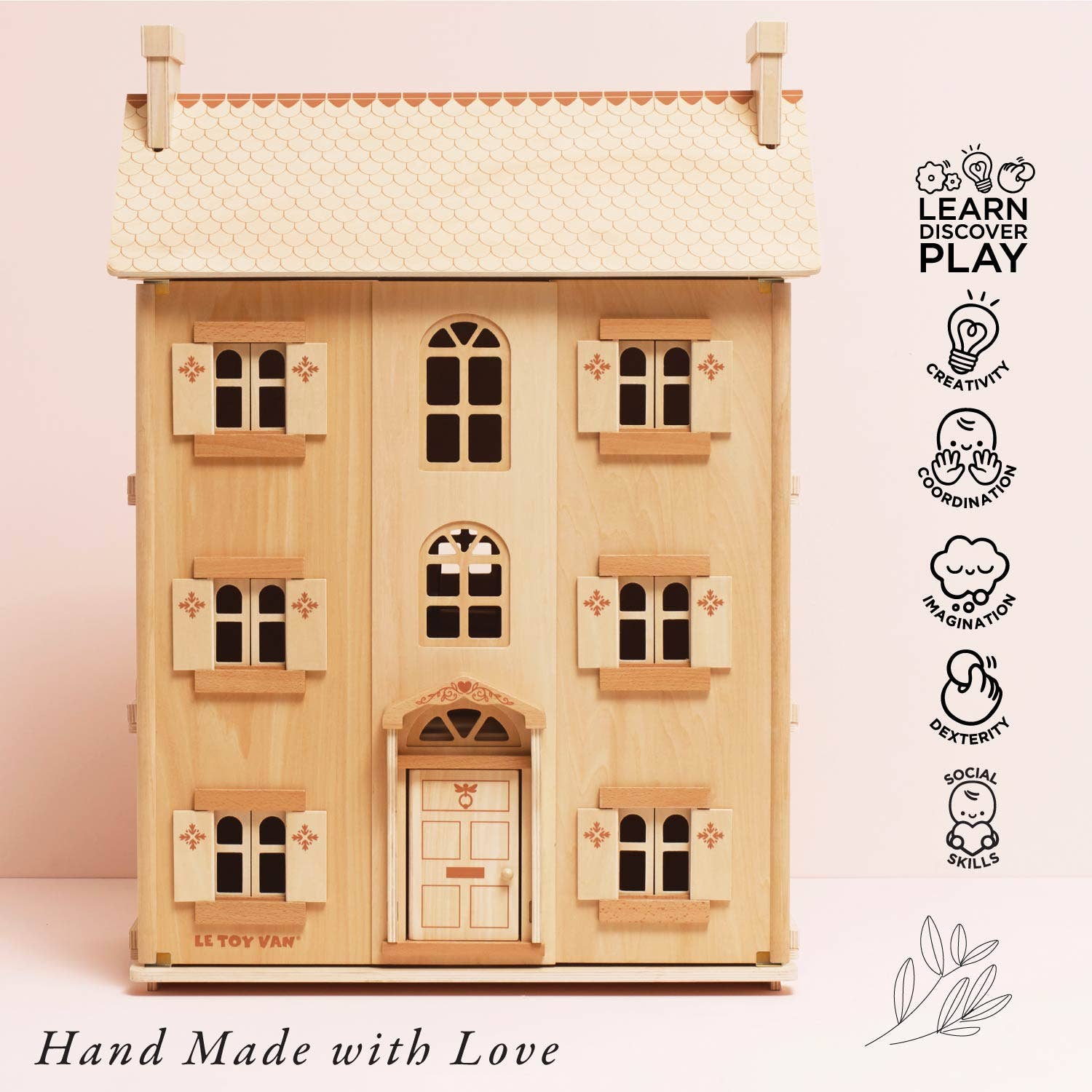 Le Toy Van The Grand Natural Wood Doll House
