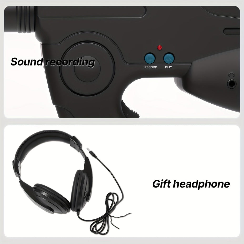 Bionic Ear Sound Amplifier with 8x Monocular Telescope, Long-Range Digital Audio Listening Device with Headphones for Bird Watching Nature Observation Outdoor Surveillance, Compact Lightweight Spy Ear
