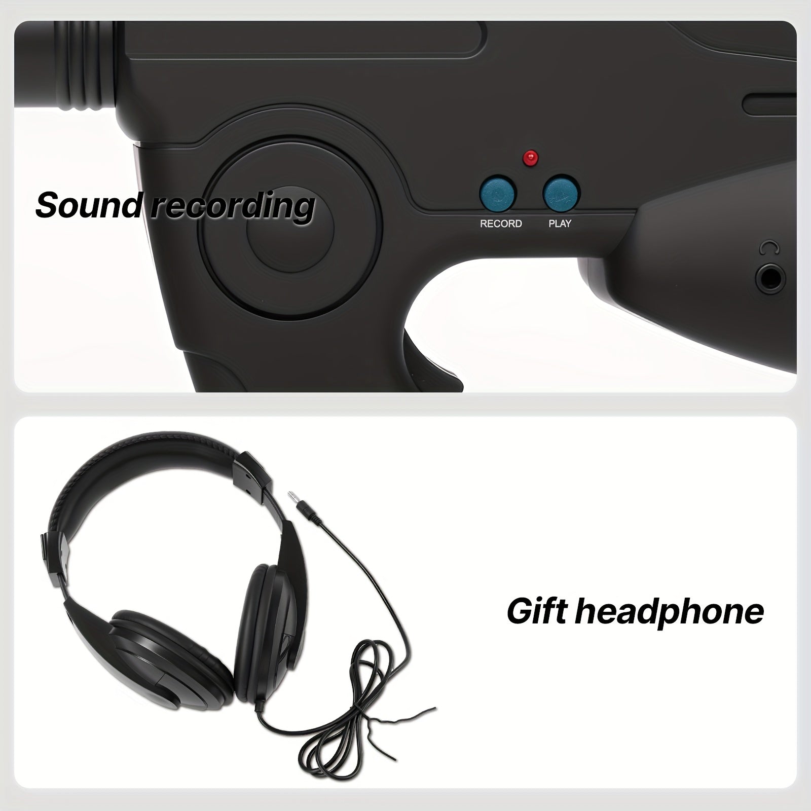 Bionic Ear Sound Amplifier with 8x Monocular Telescope, Long-Range Digital Audio Listening Device with Headphones for Bird Watching Nature Observation Outdoor Surveillance, Compact Lightweight Spy Ear