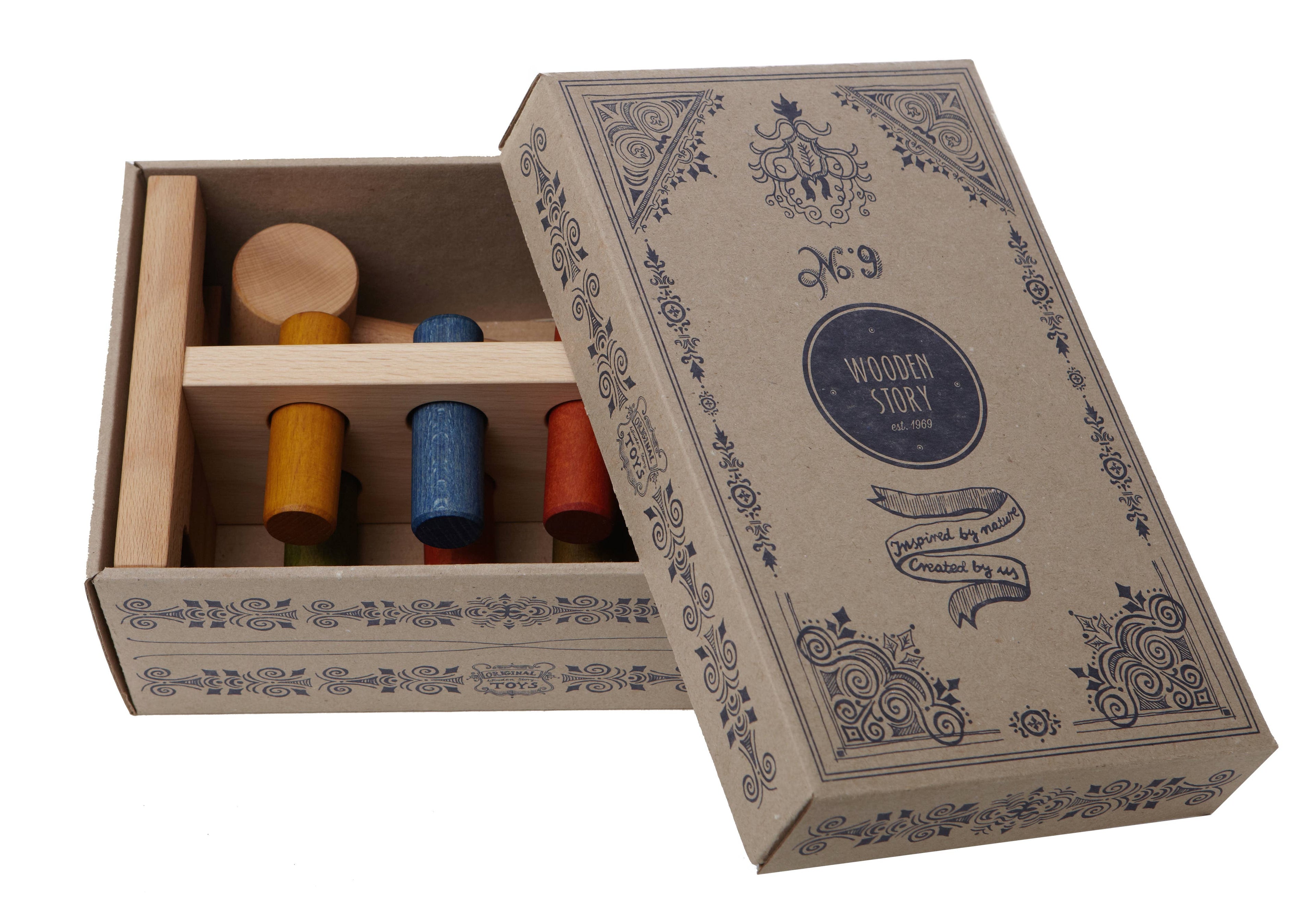 Colorful Wooden Pound A Peg
