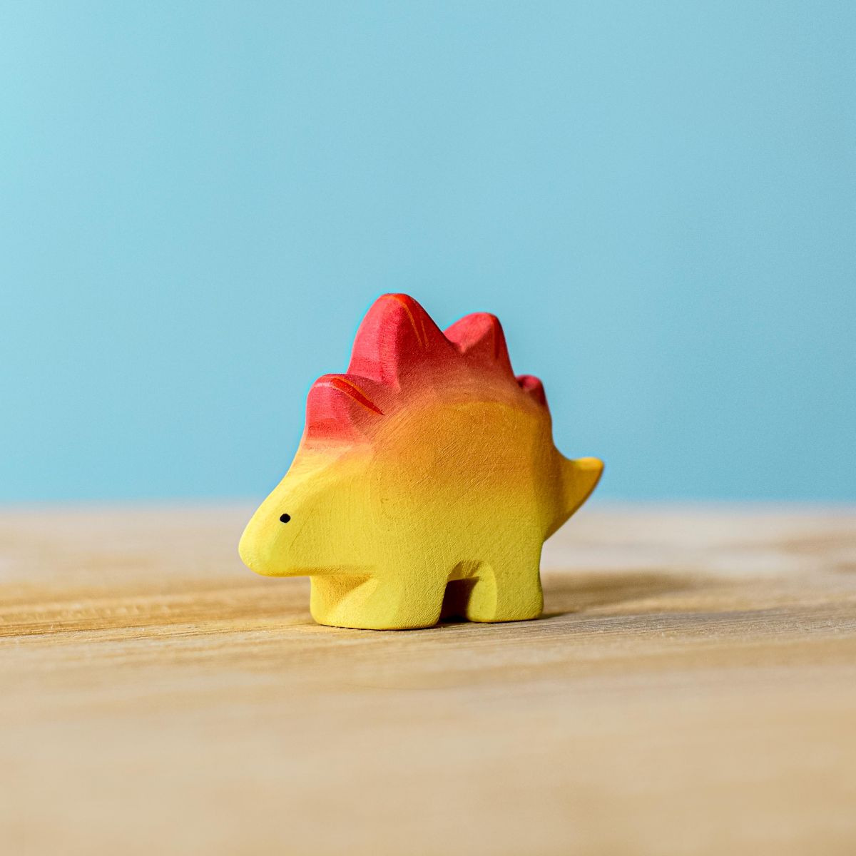 Bumbu Handmade Wooden Stegosaurus Baby Dinosaur