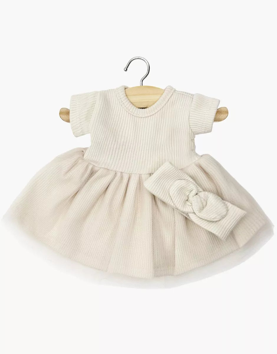 Minikane 11" Doll Clothing | Rosana Short-Sleeved Tutu and Headband - Linen
