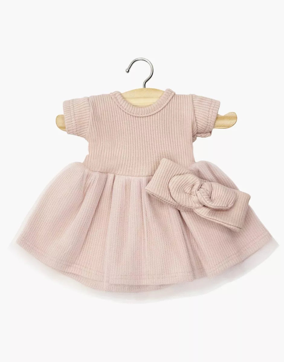 Minikane 11" Doll Clothing | Rosana Short-Sleeved Tutu and Headband - Petal Pink