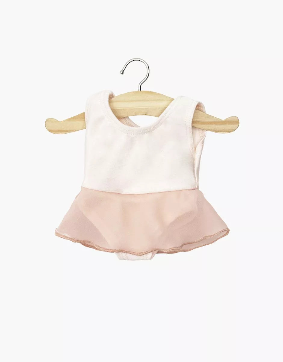 Minikane 13" Doll Clothing | Ludmila Ruffled Leotard in Lycra and Chiffon - Nude Pink