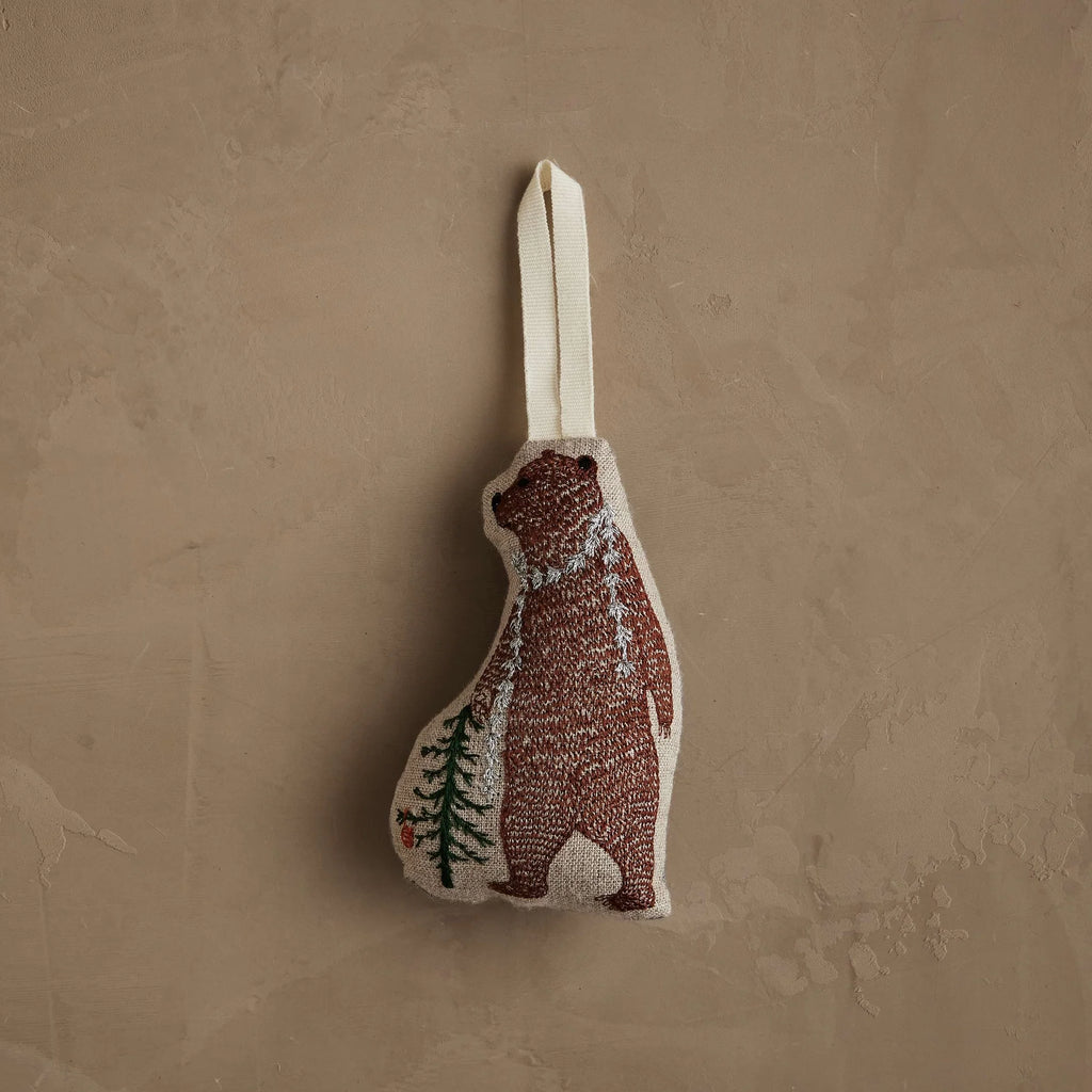 Coral & Tusk Bear with Tinsel Ornament
