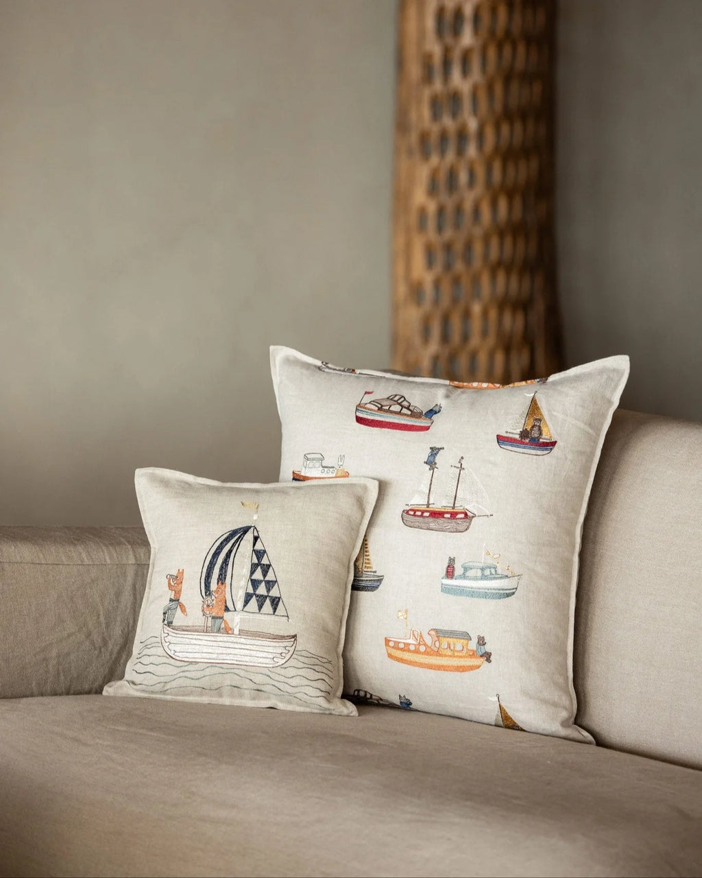 Coral & Tusk Sailing Foxes Pillow