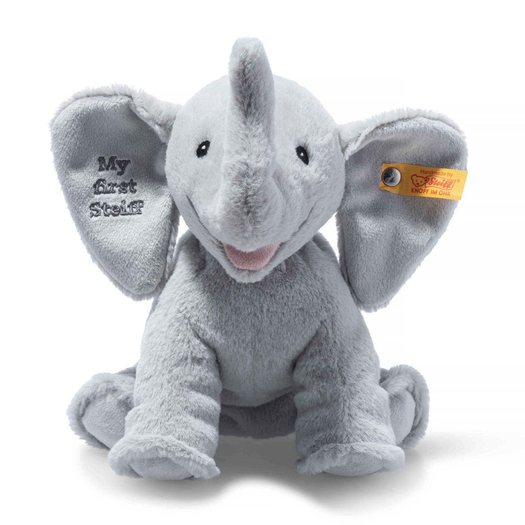 “My First Steiff” Ellie Elephant Plush Baby Toy, 9 Inches