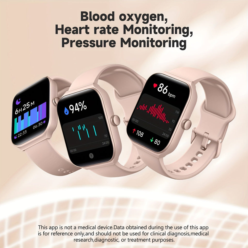 Smart Watch Fitness Tracker – 1.95" TFT Display, Built-in Alexa, 100+ Fitness Modes, Heart Rate Monitor, Men & Women