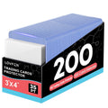 Card Toploads & Sleeves 3x4 Hard Plastic Combo - 100/200/500/2000 Count Regular Top Loading Card Holders for Baseball Football Sports Trading Cards