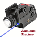 Tactical Green Laser Sight with LED Flashlight Combo - USB Rechargeable, Picatinny Rail Mount, Ambidextrous for Pistols, Rifles & Airguns