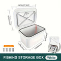 Waterproof Marine Storage Box – ABS Flush Mount Boat Console Organizer 14.76” x 10.63” x 6.89” | Sealed Lid Embedded Storage Container for Bait, Fishing Gear & Tools | Fits Yachts, Fishing Boats & Small Crafts