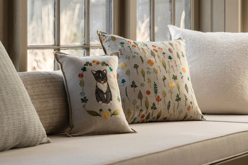 Coral & Tusk Kitten Cameo Pillow