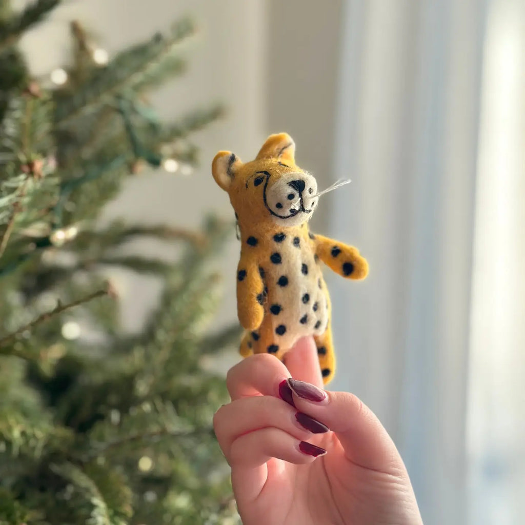 Felt Finger Puppet: Cheetah