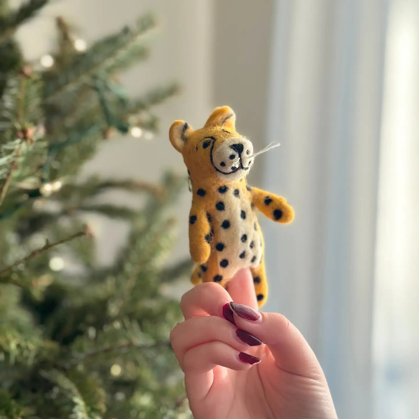 Felt Finger Puppet: Cheetah