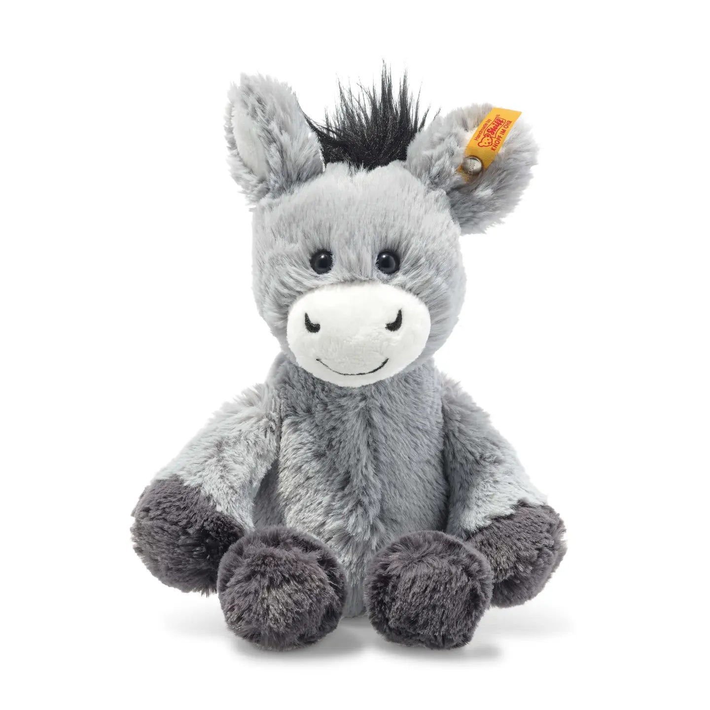 Steiff, Dinkie Donkey Plush Stuffed Toy, 8 Inches