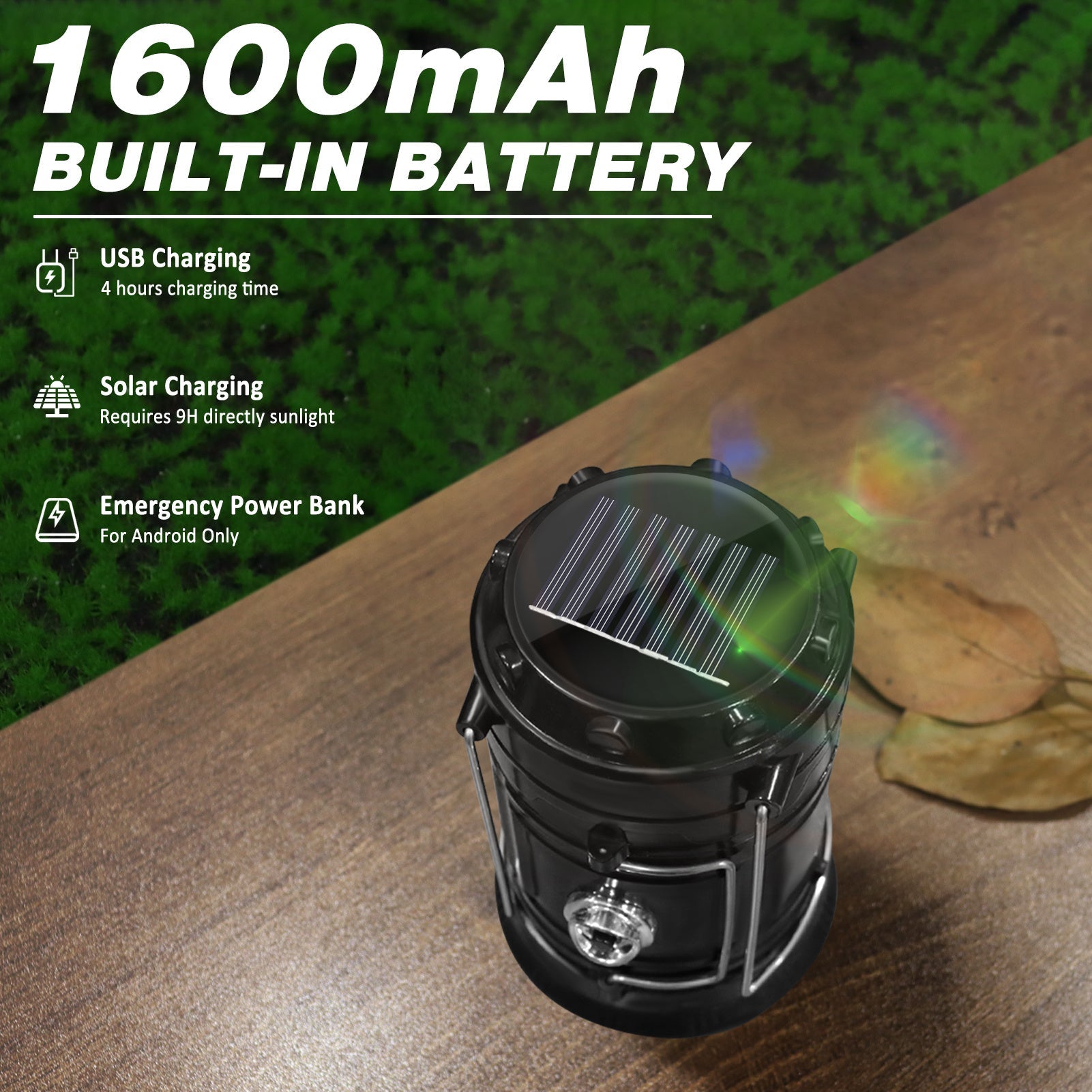 Collapsible Solar Lantern 4-Pack – USB IPX4 2-in-1 Light