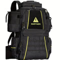 Large Fishing Tackle Bag with 4 Tackle Boxes – 43L Backpack with Rod Holder, Detachable Waist Pack & Gear Storage for Men Women | Black, Khaki & Camo