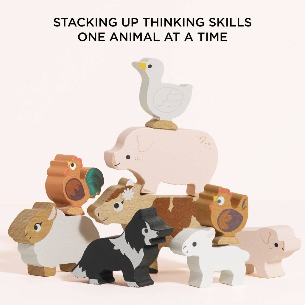 Farmyard Stacking Animals and Bag