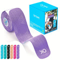 Sports Kinesiology Tape 20 Precut Strips Purple Reflective – Elastic Synthetic Athletic Muscle Support Tape, Quick Adhesion, 2" x 10" Each, Waterproof Performance K Tape for Running, Gym & Injury Recovery