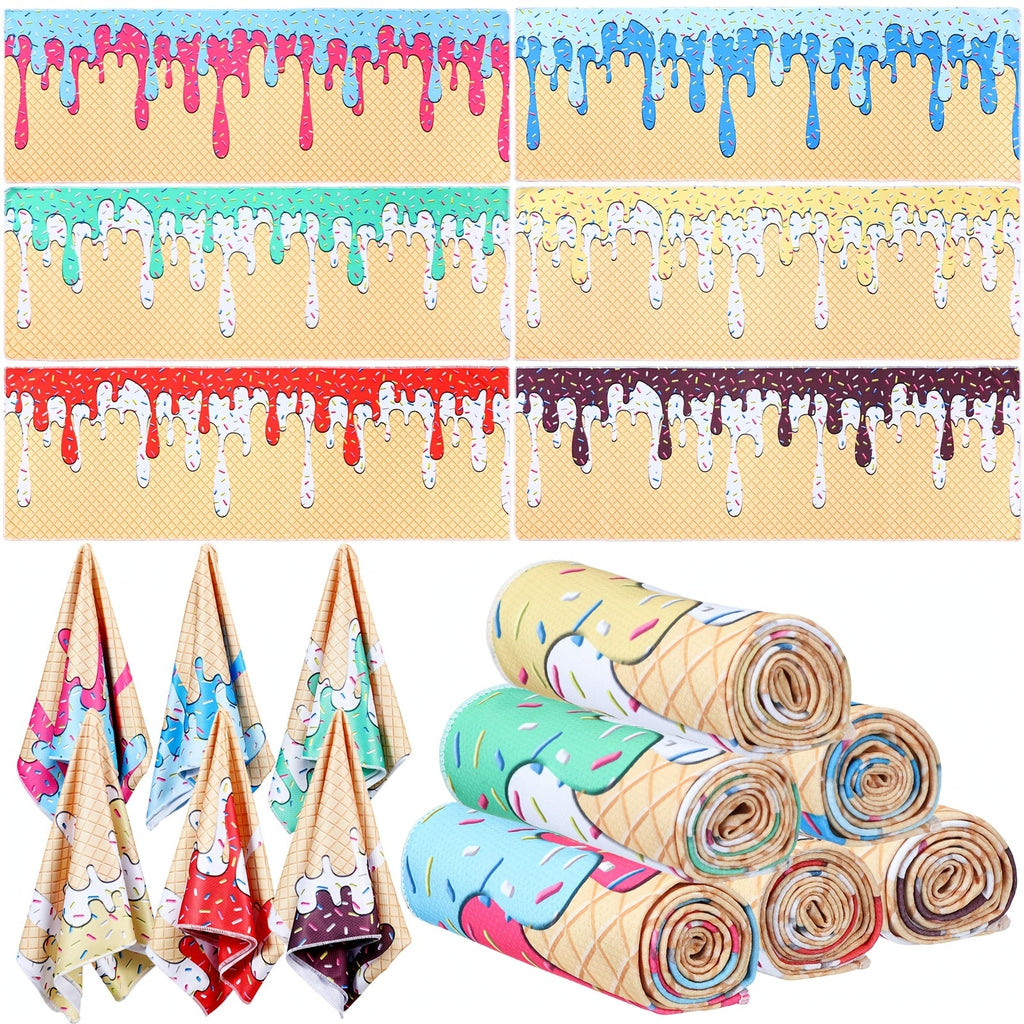Microfiber Cooling Towel 12 Pack 30x9 Inch Chilly Breathable Sport Sweat Towel for Baseball Softball Soccer Golf Gym Running Team Coach Gift Colorful
