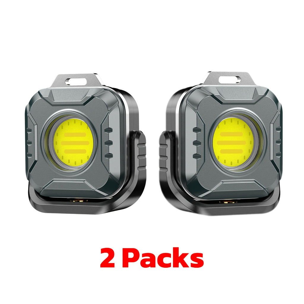COB LED Work Light Rechargeable 500 Lumen 6 Modes Adjustable Color Temp Mini Tactical Flashlight for Camping Garage Car Repair Emergency EDC