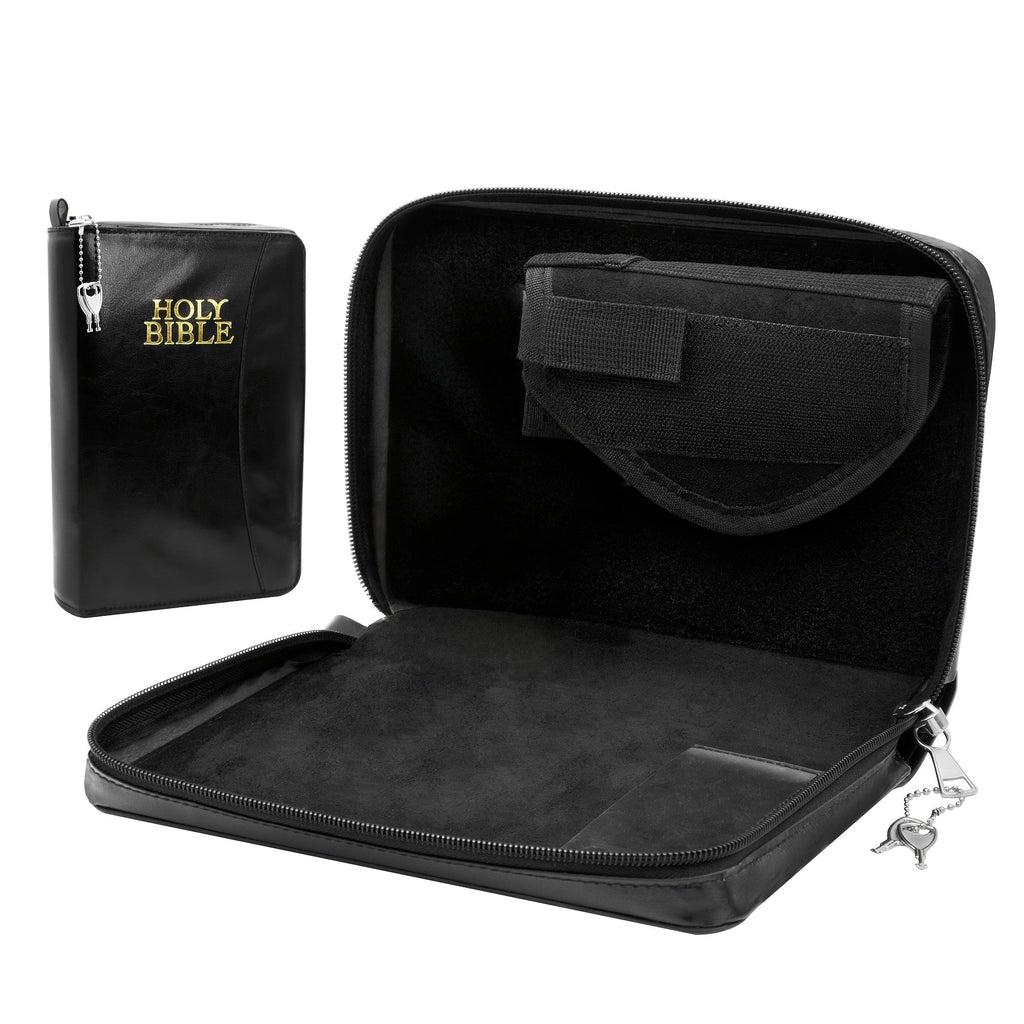 Lockable Soft Pistol Case Book-Style Handgun Storage Bag with Zipper - Discreet Portable Gun Case for 9mm & Most Handguns, Safe Transportation & Home Storage, Available in Black & Brown